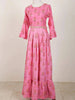 Pink Long Kurti Adorned with Floral Prints - Diadem