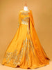 Chrome Yellow Gown Enhanced with Sequins - Diadem