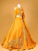 Chrome Yellow Gown Enhanced with Sequins - Diadem