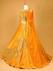 Chrome Yellow Gown Enhanced with Sequins - Diadem