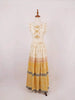 Ivory Cotton Long Kurti Top Adorned with Sequins and Floral Prints and without Dupatta - Diadem