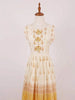 Ivory Cotton Long Kurti Top Adorned with Sequins and Floral Prints and without Dupatta - Diadem