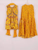 Yellow Anarkali Salwar Suit Adorned With Beads and Floral Design and With Dupatta - Diadem