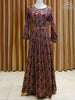 Burgundy Cotton Long Kurti Enhanced with Floral Prints - Diadem