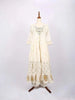 Ivory Long Kurti Enhanced with Floral Prints and Thread work - Diadem