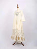 Ivory Long Kurti Enhanced with Floral Prints and Thread work - Diadem