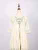 Ivory Long Kurti Enhanced with Floral Prints and Thread work - Diadem