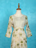 Cream Cotton Kurti Adorned with Floral Prints and Thread Work - Diadem