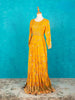 Chrome Yellow Long Kurti Adorned with Floral Prints and Sequins - Diadem