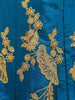 Ink Blue Raw Silk Semi Stitched Embroidered Lehenga with Dupatta - Diadem