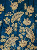 Dark Blue Raw Silk Semi Stitched Embroidered Lehenga with Dupatta - Diadem
