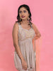 Ash Sharara Suit with Embroidered Peplum Top along with Dupatta - Diadem