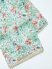 Mint Green Organza Silk Saree Adorned in Floral Prints and Sequins - Diadem
