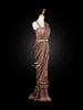 Multicolor Georgette Saree Adorned in Sequins with Blouse and Waist Belt - Diadem