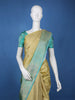 Pale Gold Tree Design Zari Woven Soft Silk Saree - Diadem