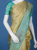 Pale Gold Tree Design Zari Woven Soft Silk Saree - Diadem