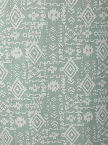 Pale Green Floral Designed Cotton Salwar Suit - Diadem