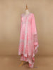 Pale Pink Floral Designed Net Salwar Suit - Diadem