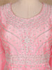 Pale Pink Floral Designed Net Salwar Suit - Diadem