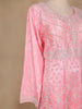 Pale Pink Floral Designed Net Salwar Suit - Diadem