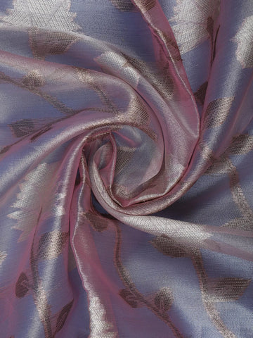 Pale Pink Floral Designed Semi Tissue Saree - Diadem