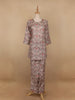 Pale pink Floral Designed Semi Silk Salwar Suit - Diadem