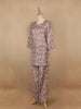 Pale pink Floral Designed Semi Silk Salwar Suit - Diadem