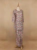 Pale pink Floral Designed Semi Silk Salwar Suit - Diadem