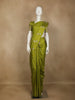 Parrot Green Floral Design Tussar Silk Saree - Diadem