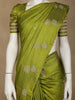 Parrot Green Floral Design Tussar Silk Saree - Diadem