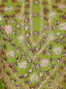 Parrot Green Floral Designed Semi Silk Salwar Suit - Diadem
