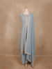 Pastel Blue Floral Sequins Embroidered Design Georgette Palazzo Suit