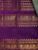 Pastel Green Floral Design With Purple Zari Woven Soft Silk Saree - Diadem
