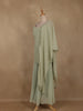Pastel Green Sequins Design Georgette Palazzo Suit with Dupatta
