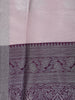 Pastel Pink Floral Woven Art Silk Saree with Contrast Zari Border