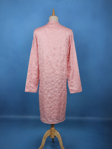 Pastel Pink Thread Embroidered Kurta Set , With Pant - Diadem