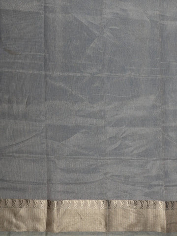 Peach Checked Design Semi Tussar Saree With Zari Border - Diadem