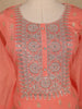 Peach Floral Embroidered Silk Salwar Suit - Diadem