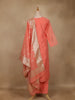 Peach Floral Embroidered Silk Salwar Suit - Diadem