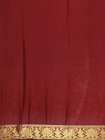 Peach Floral Printed Semi Tussar Silk Saree - Diadem