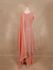 Peach Floral Sequins Embroidered Design Georgette Palazzo Suit