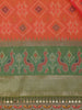 Peach Geometric Diamond Designed Silk Saree - Diadem