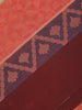 Peach Geometric Woven Design Cotton Saree