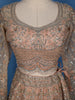Peach Heavy Sequins Embroidered Net Lehenga With Sheer Dupatta