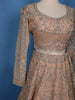 Peach Heavy Sequins Embroidered Net Lehenga With Sheer Dupatta
