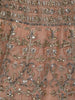 Peach Heavy Sequins Embroidered Net Lehenga With Sheer Dupatta