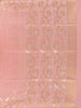 Peach Pink Floral Butta Woven Design Semi Tussar Saree