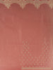 Peach Pink Floral Design Organza Silk Saree With Sequins and Zari Border - Diadem