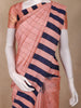 Peach Striped Design Semi Tussar Silk Saree