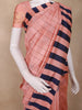 Peach Striped Design Semi Tussar Silk Saree